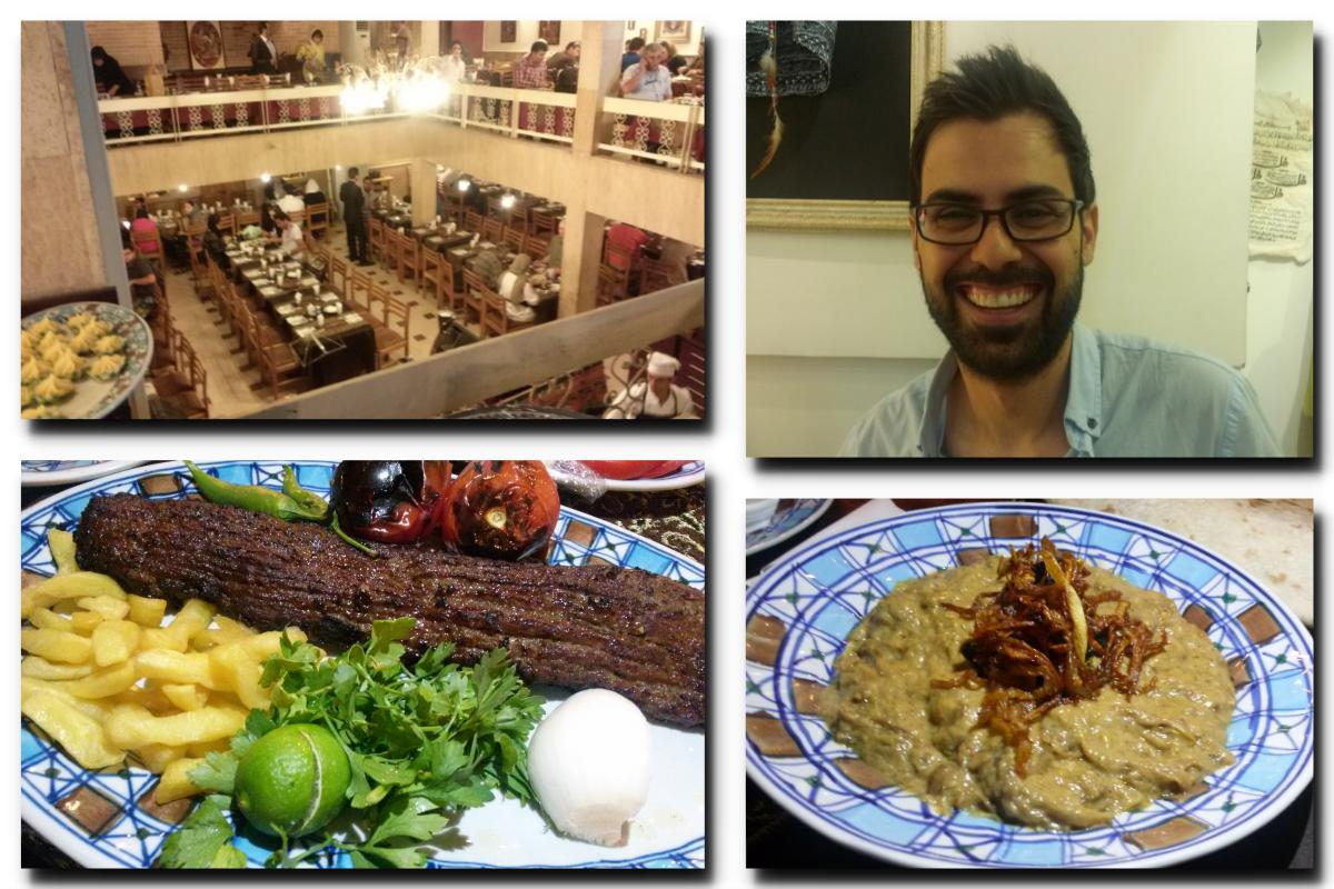 Amir nos invita al Sharzeh Traditional Restaurant del Centro histórico de Shiraz