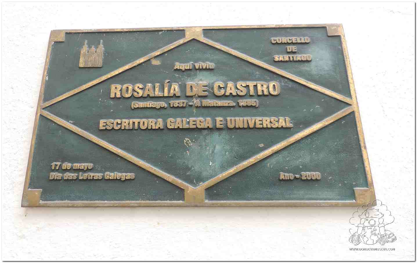 Aquí vivió rosalia de Castro Calles Santiago de Compostela Galicia