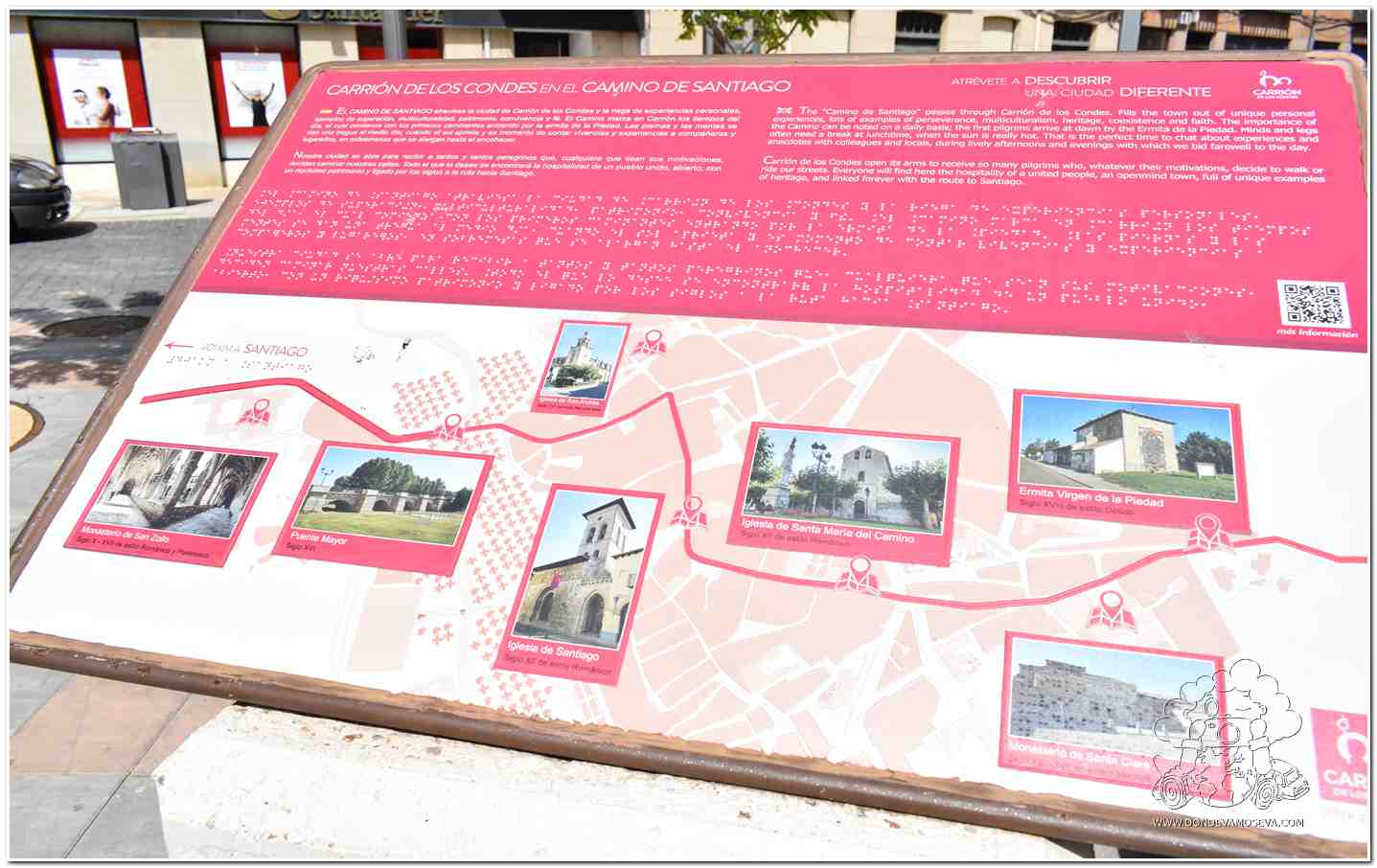 Panel informativo Camino de Santiago Francés en Palencia
