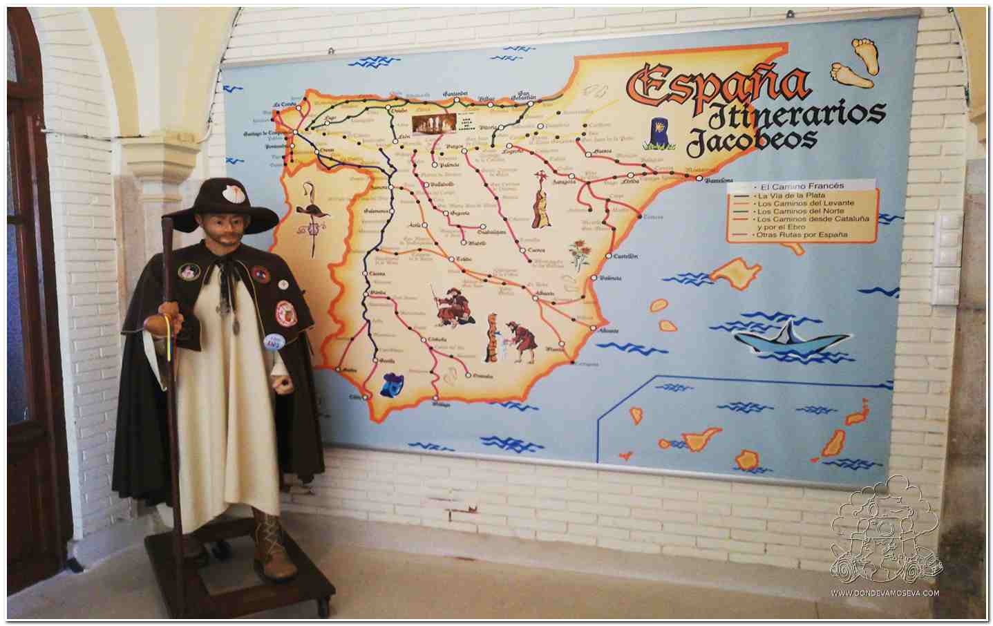 Mapa itinerarios rutas jacobeas de España