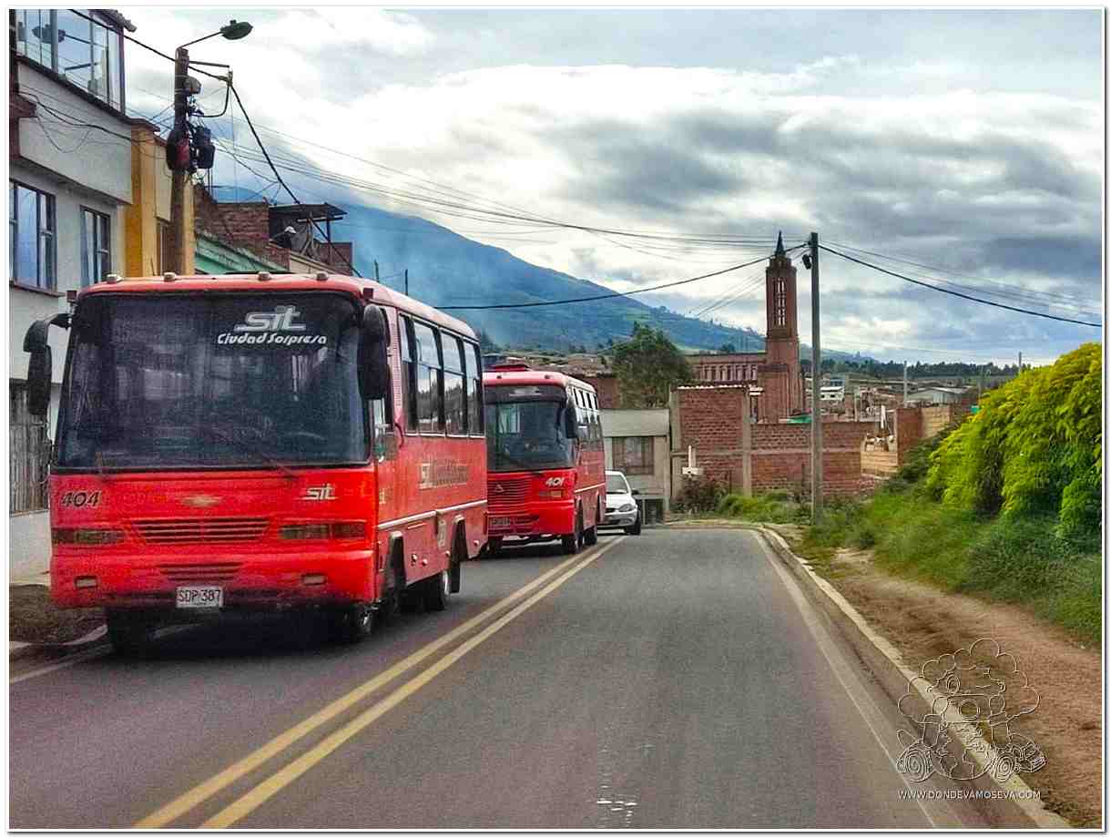 Ruta de senderismo de Catambuco a Obonuco Línea E5 de transporte en Pasto