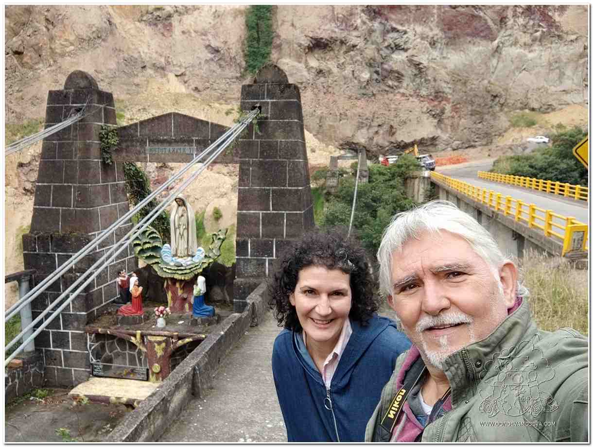 Cantera de la piedra para construir el santuario de Las Lajas y antiguo puente de Ipiales a Potosí