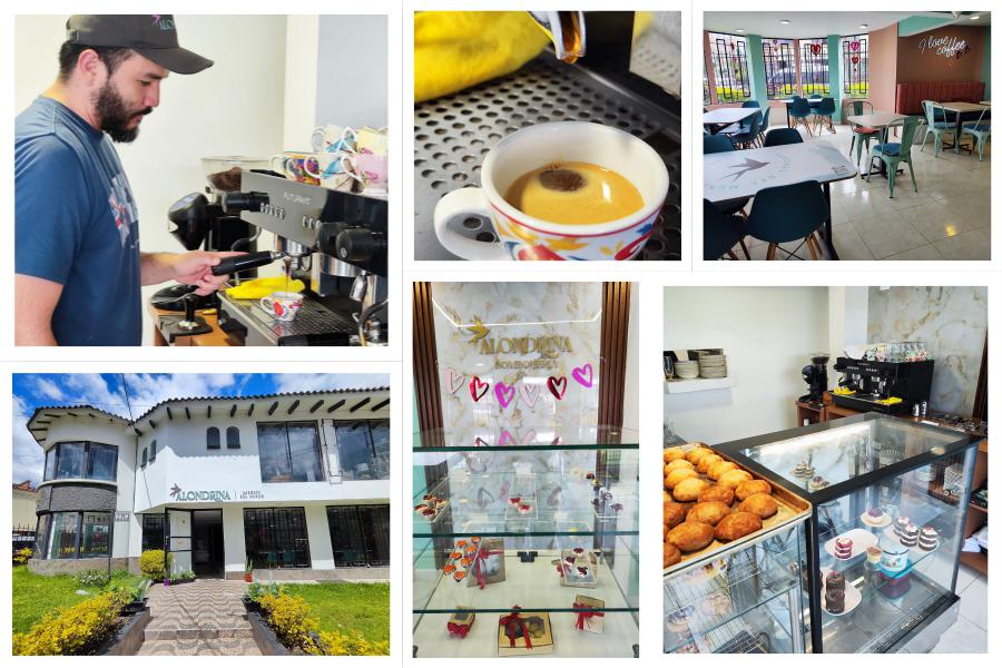 Restaurante café Alondrina turismo cafetero en Colombia, café nariñense