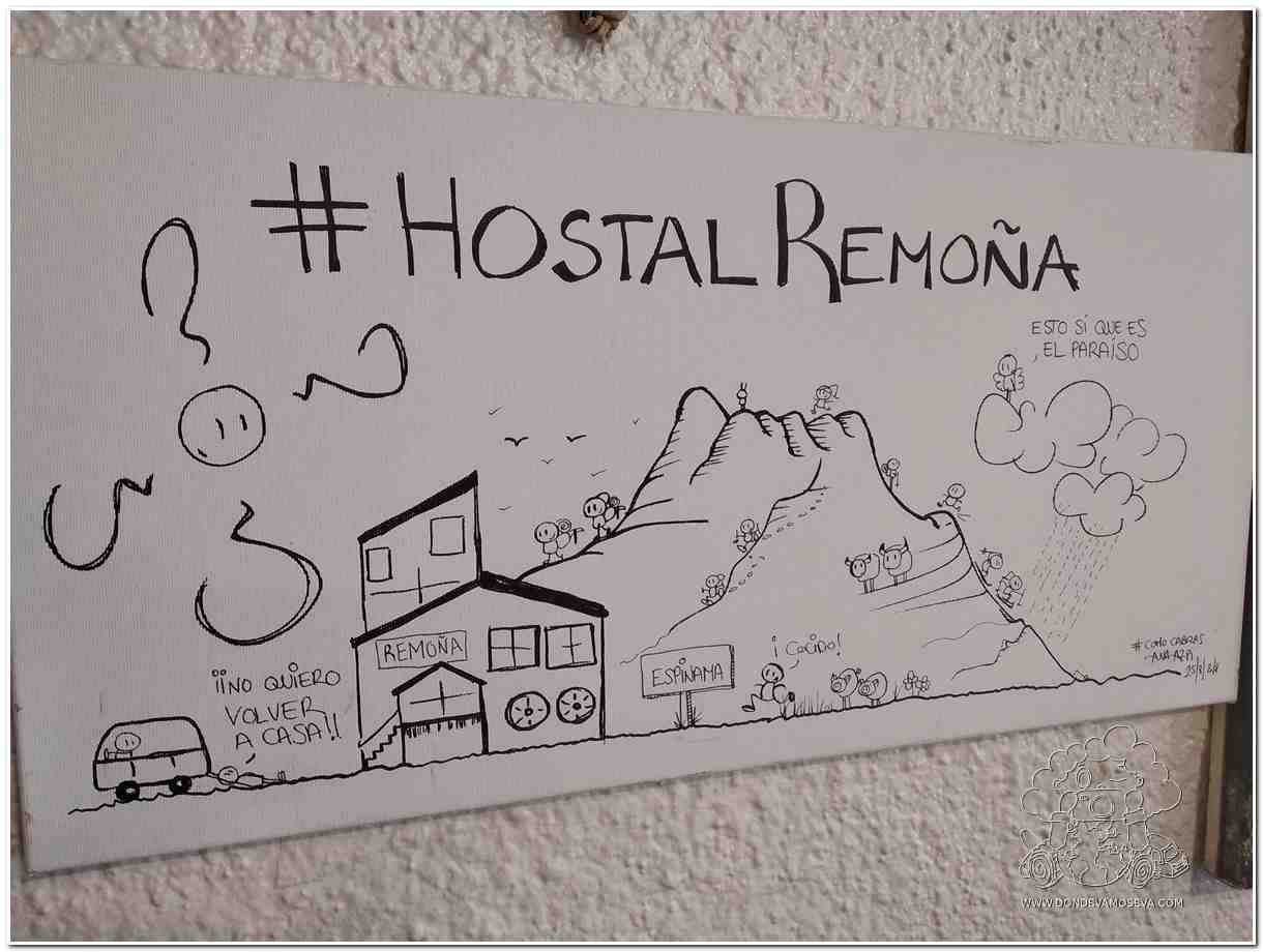 Ilustración del Hostal Remoña en Espinama, Cantabria