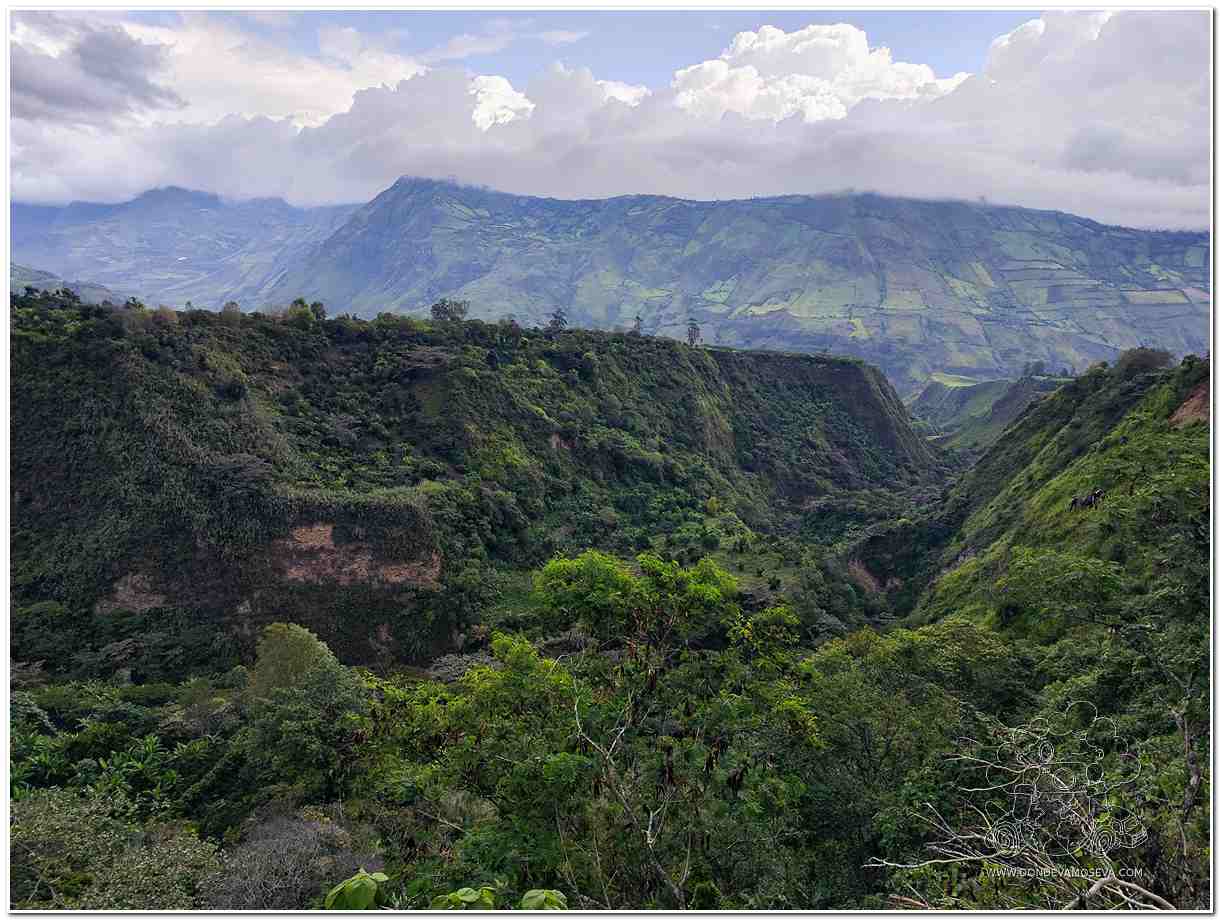 Vista panorámica de Consacá entre montañas, cafetales y neblina en el sur de Nariño