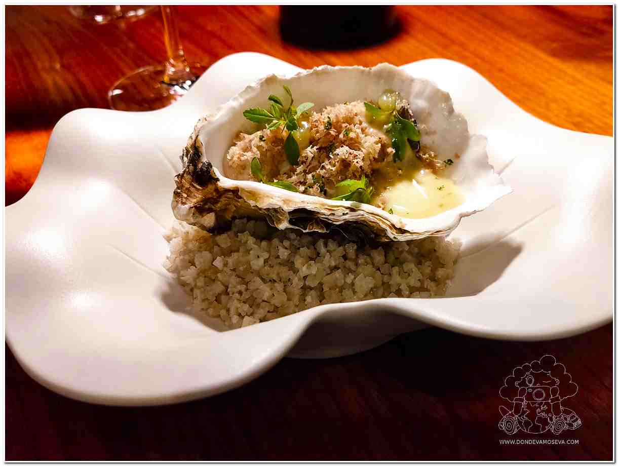 Platillo gastronómico del restaurante La Balette de Colliure, con estrella Michelin.