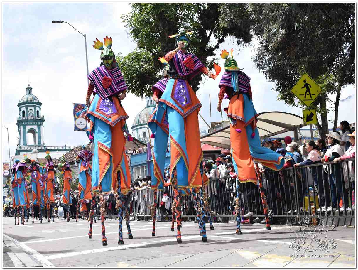 Desfile Canto a la Tierra colectivos, los zancudos