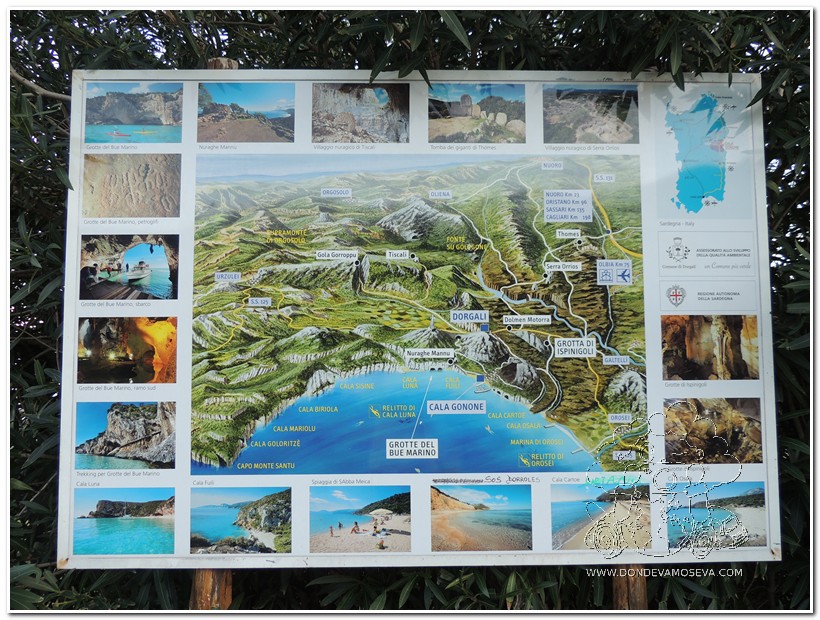Ruta sitios de interés entre Dorgali y Cala Gonone