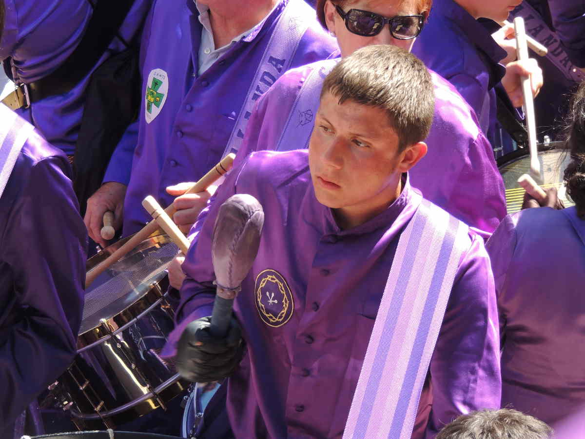 tambor en la Ruta del Tambor y el Bombo en el Bajo Aragón durante Semana Santa