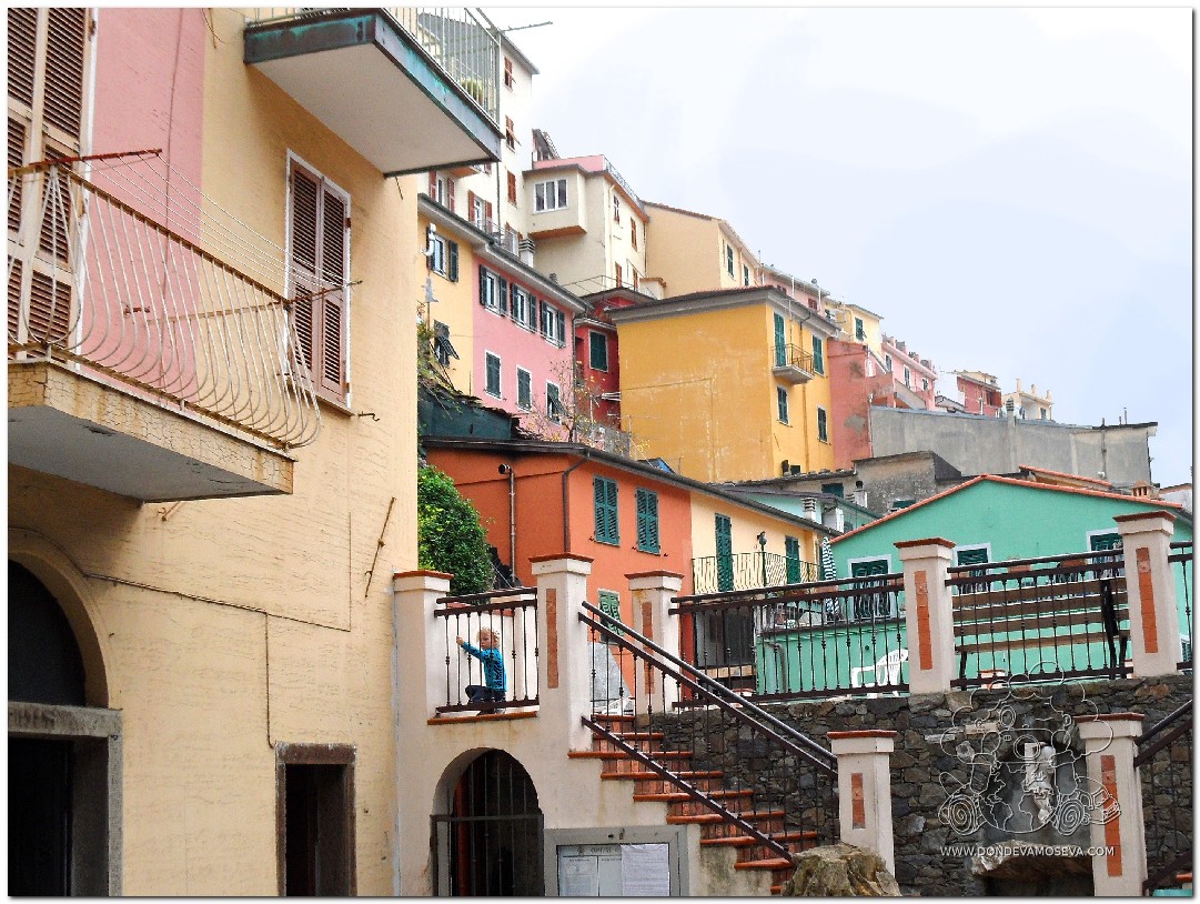 Casas de colores en el centro histórico de Manarola