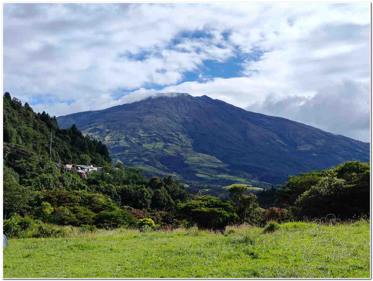 volcán Galeras desde el parque natural Chimayoy