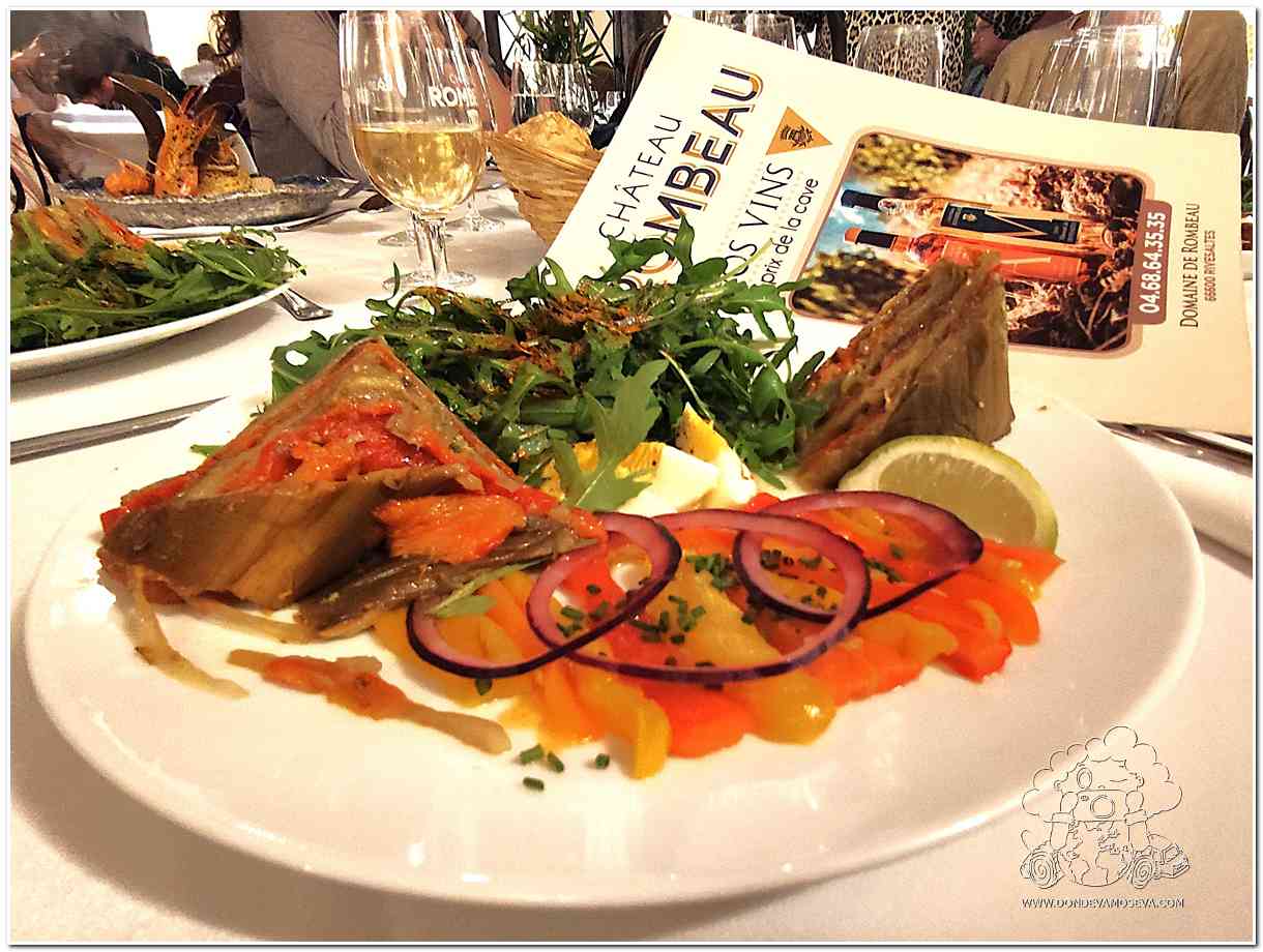 Platos de gastronomía catalana en Domaine Rimbaud