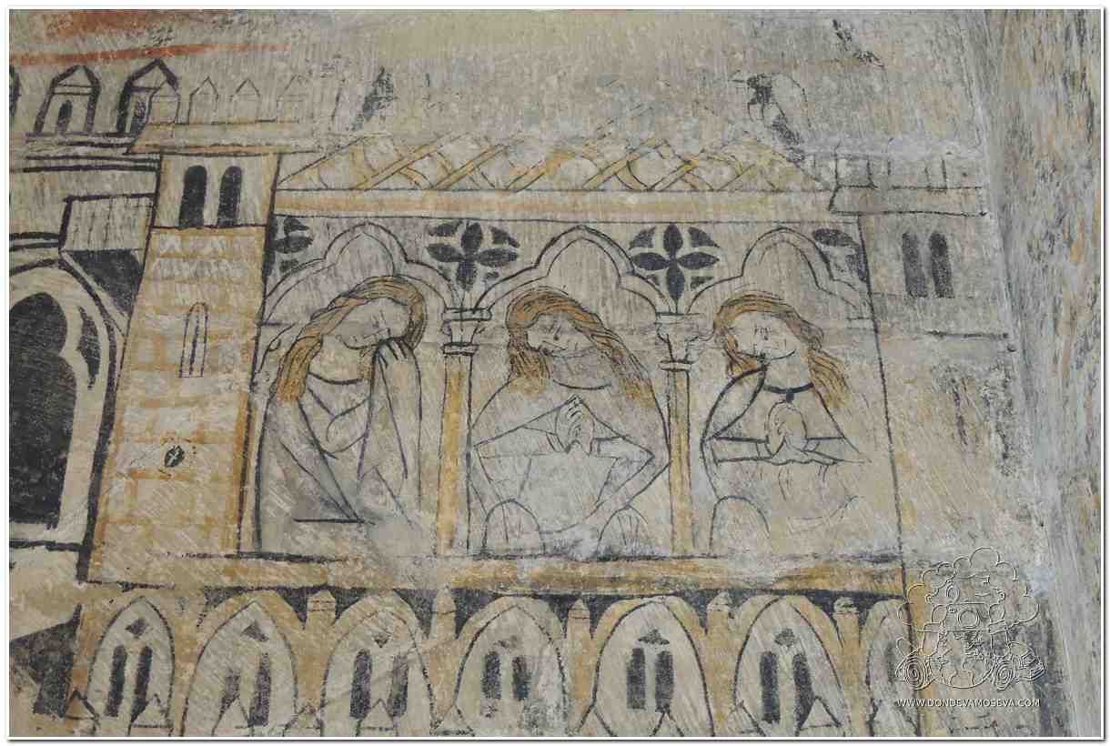 Pinturas góticas del castillo de los Calatravos en Alcañiz
