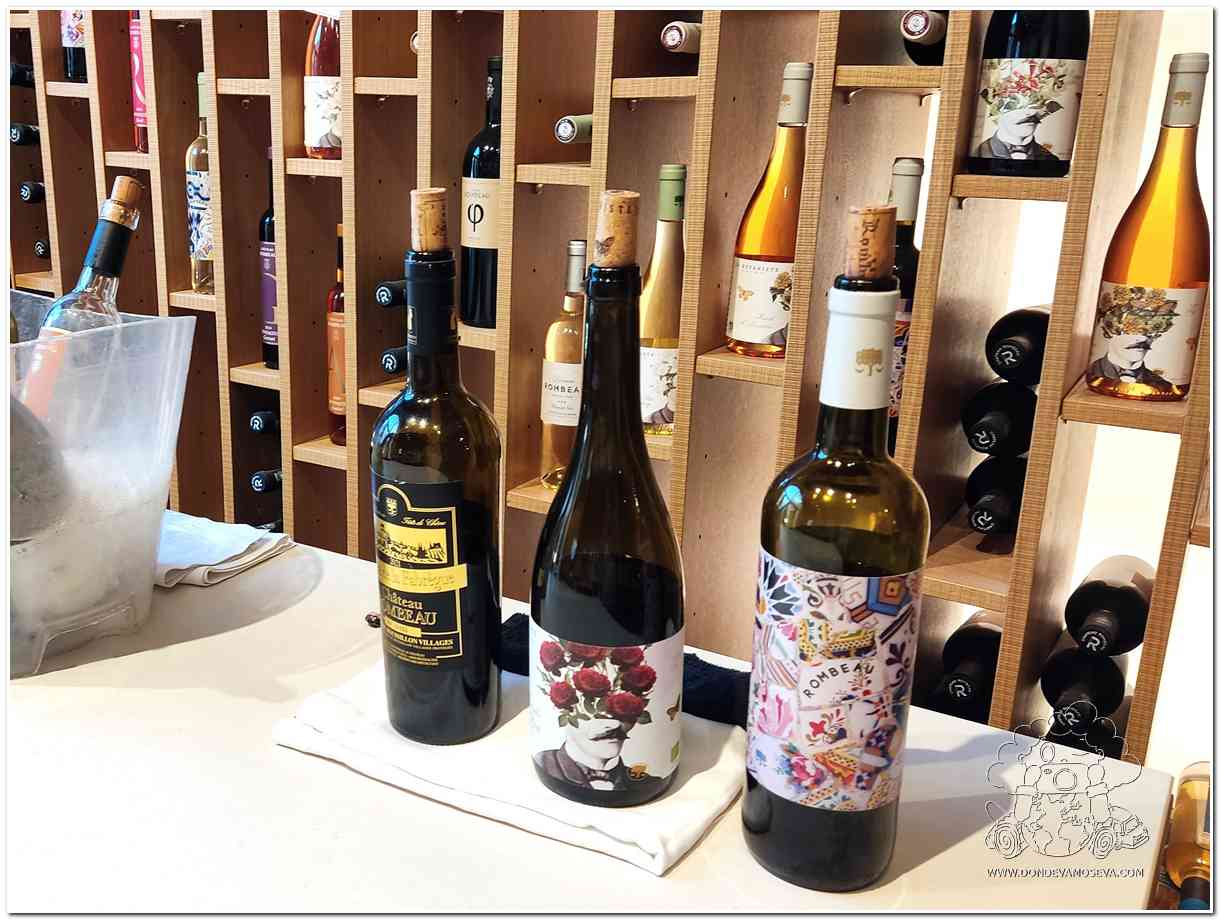 Botellas de vino Rivesaltes AOC del Rosellón