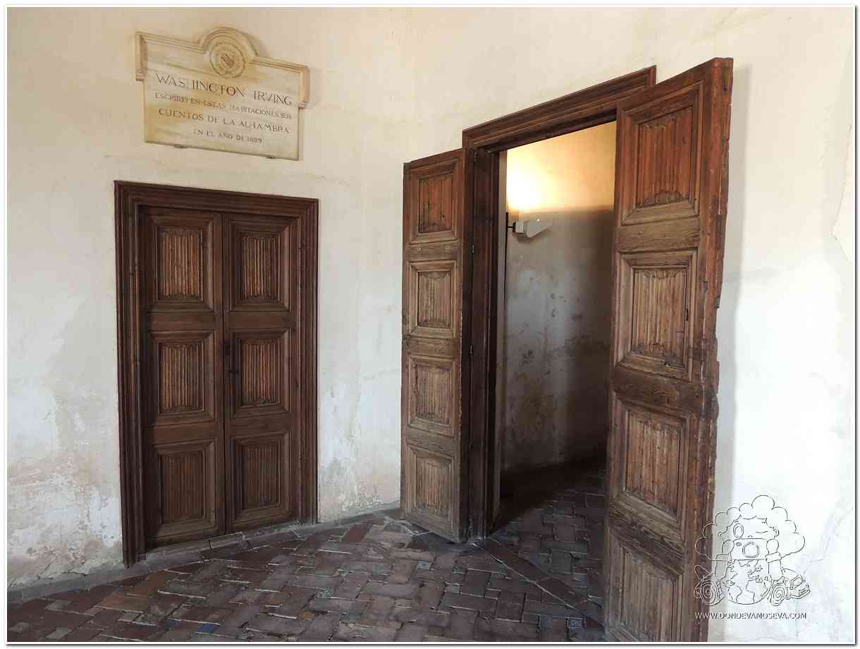 habitación de Washington Irving en la Alhambra donde escribió Cuentos de la Alhambra