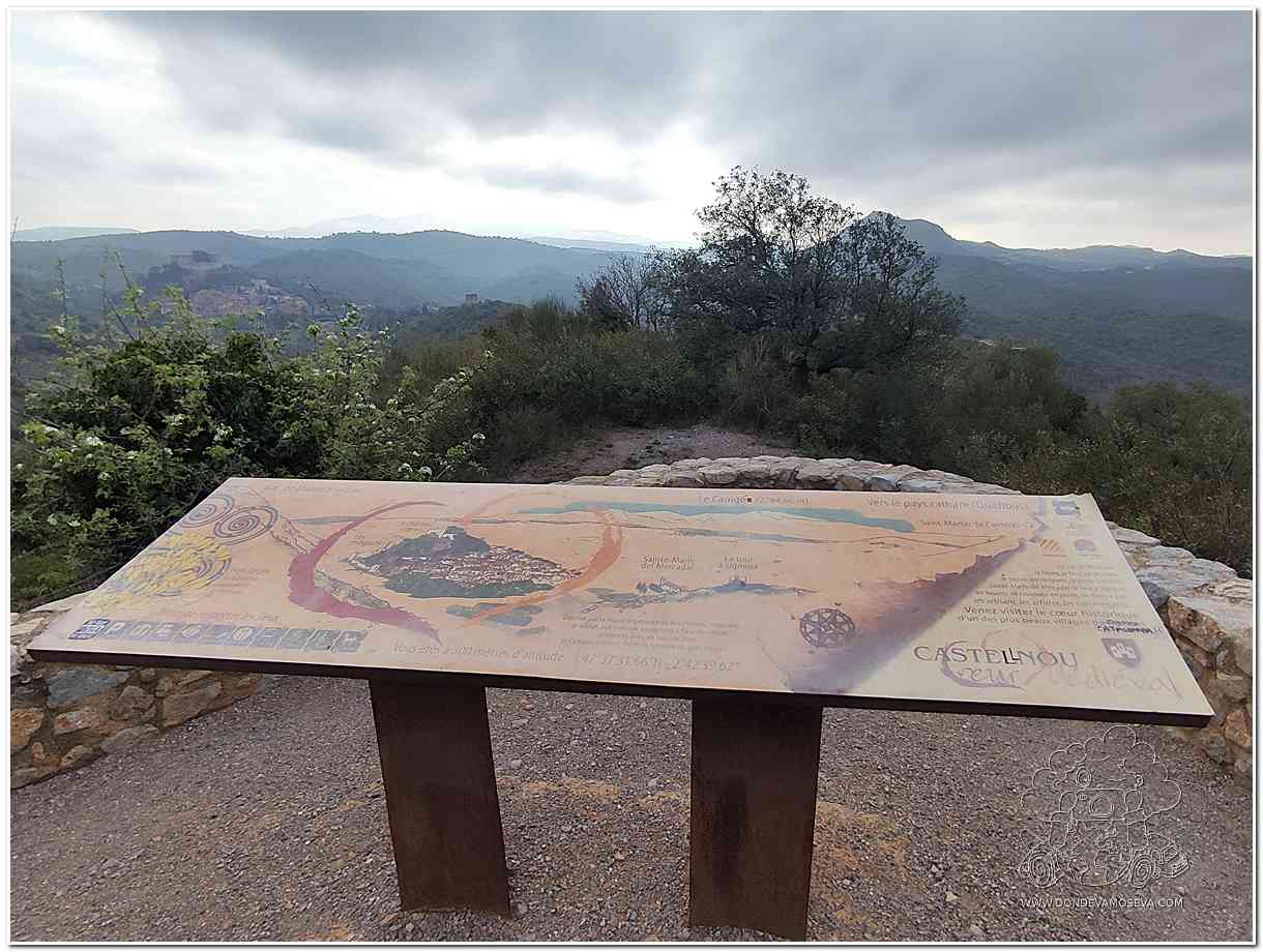 Mirador de Castelnou en la carretera a Thuir