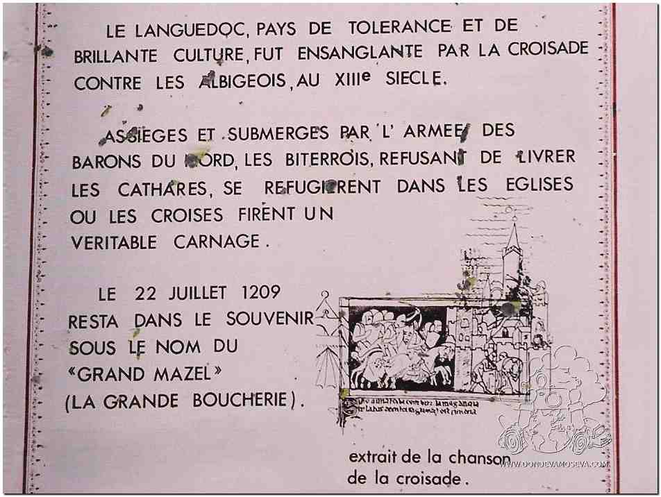 Iglesia de La Madeleine en Béziers relacionada con la historia cátara
