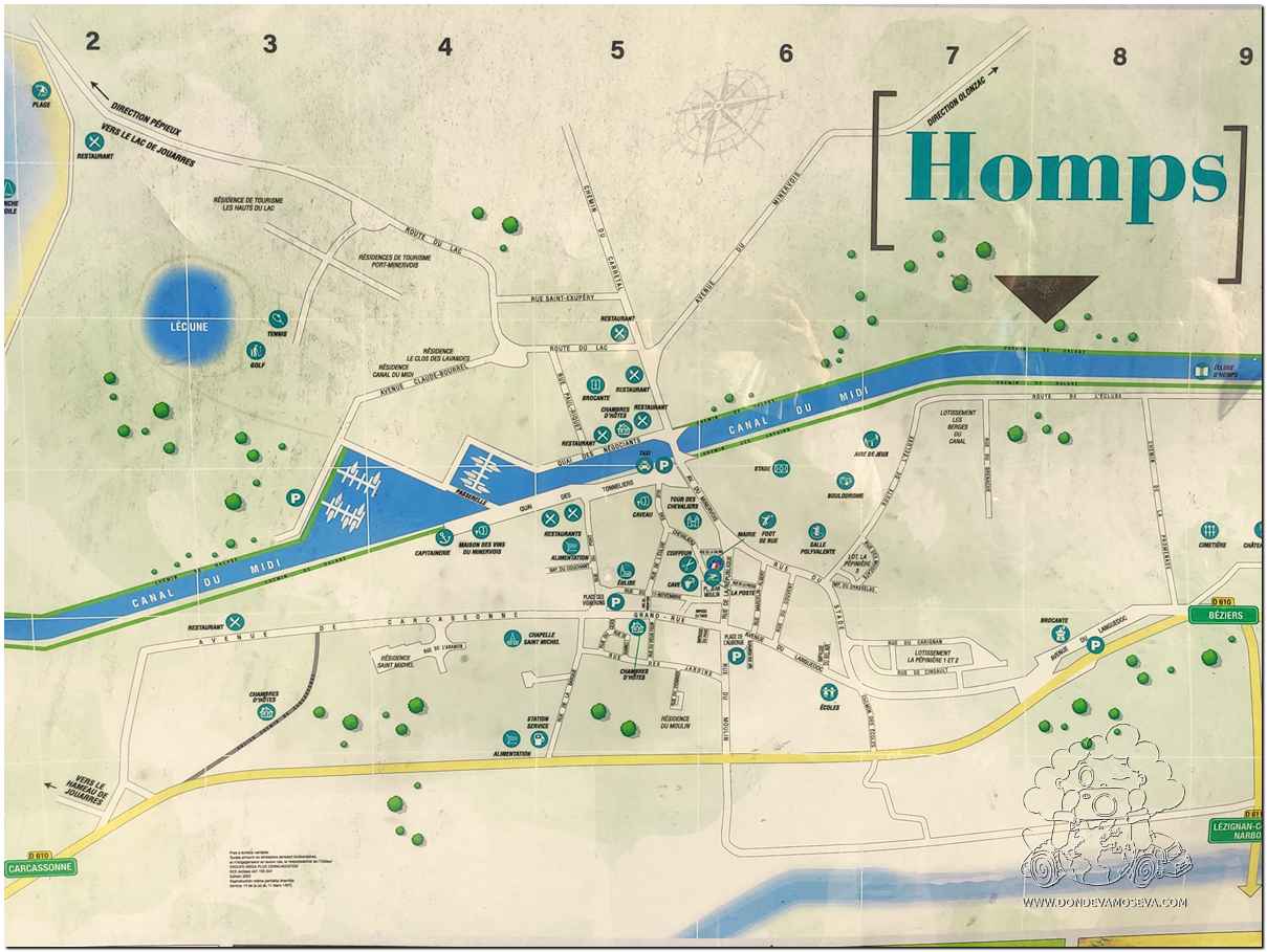Homps en el Canal de Midi
