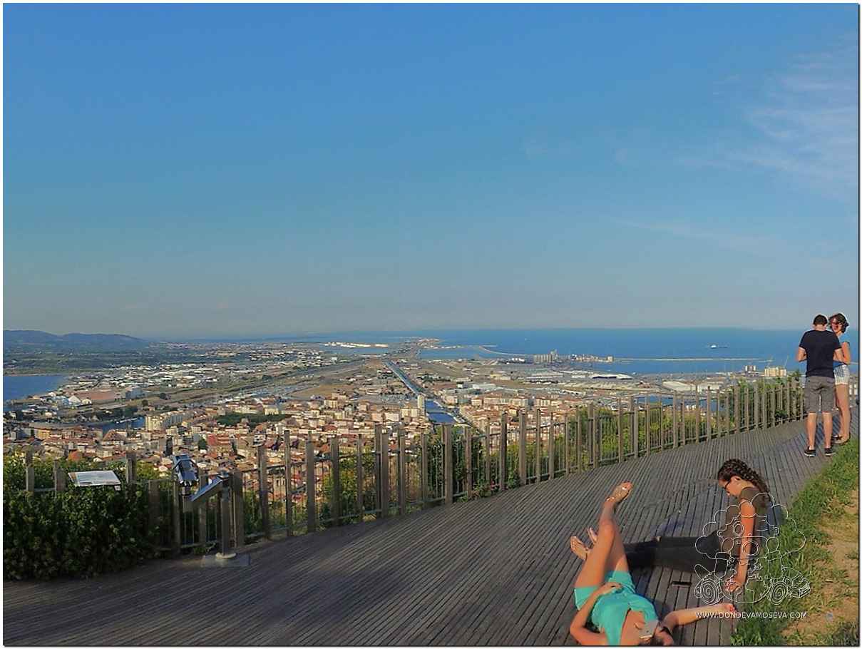 Thau desde las alturas en Sète
