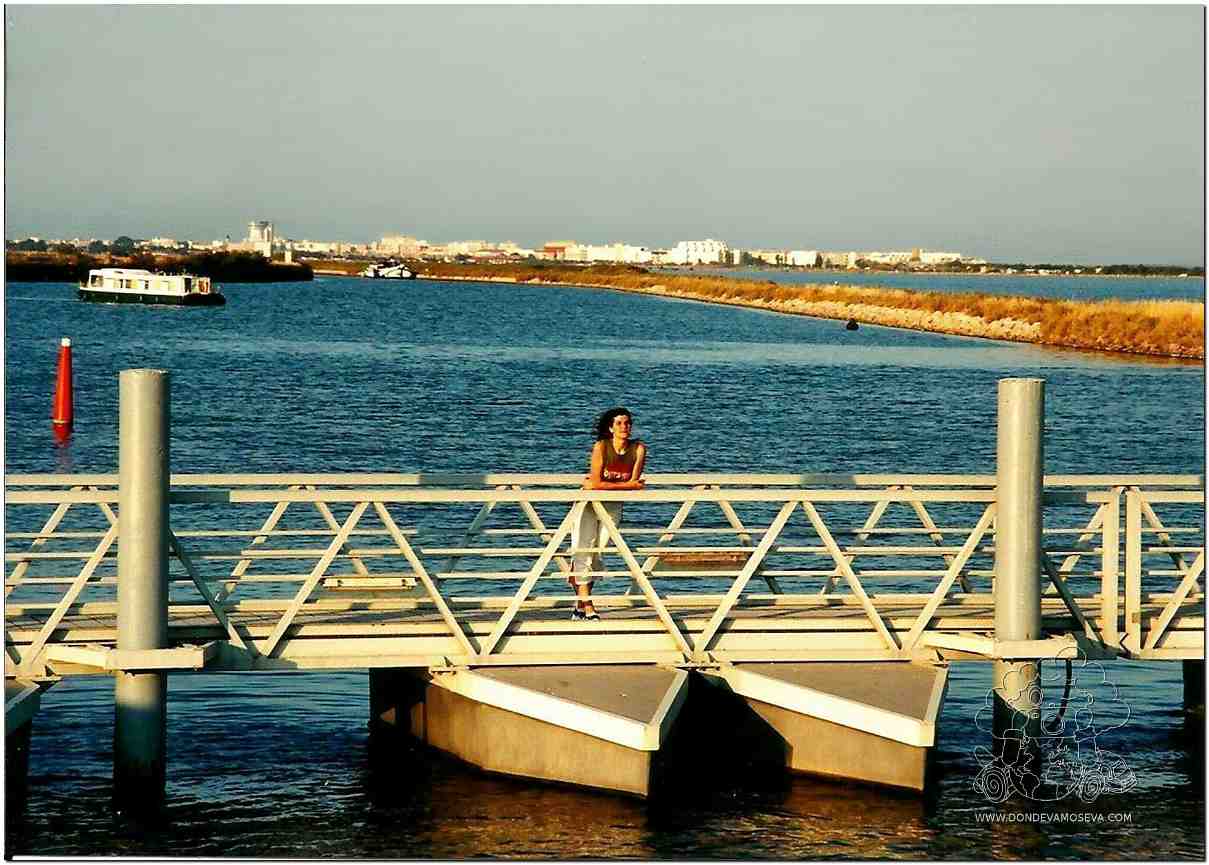 Puente sobre el Canal du Rhône à Sète en la Camarga francesa