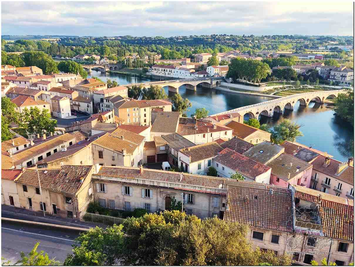 Atardecer en Béziers durante un viaje por el Canal du Midi