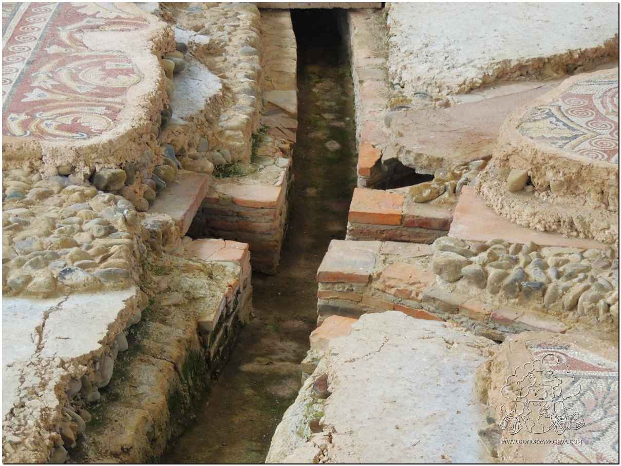 Canalizaciones del complejo termal de La Olmeda