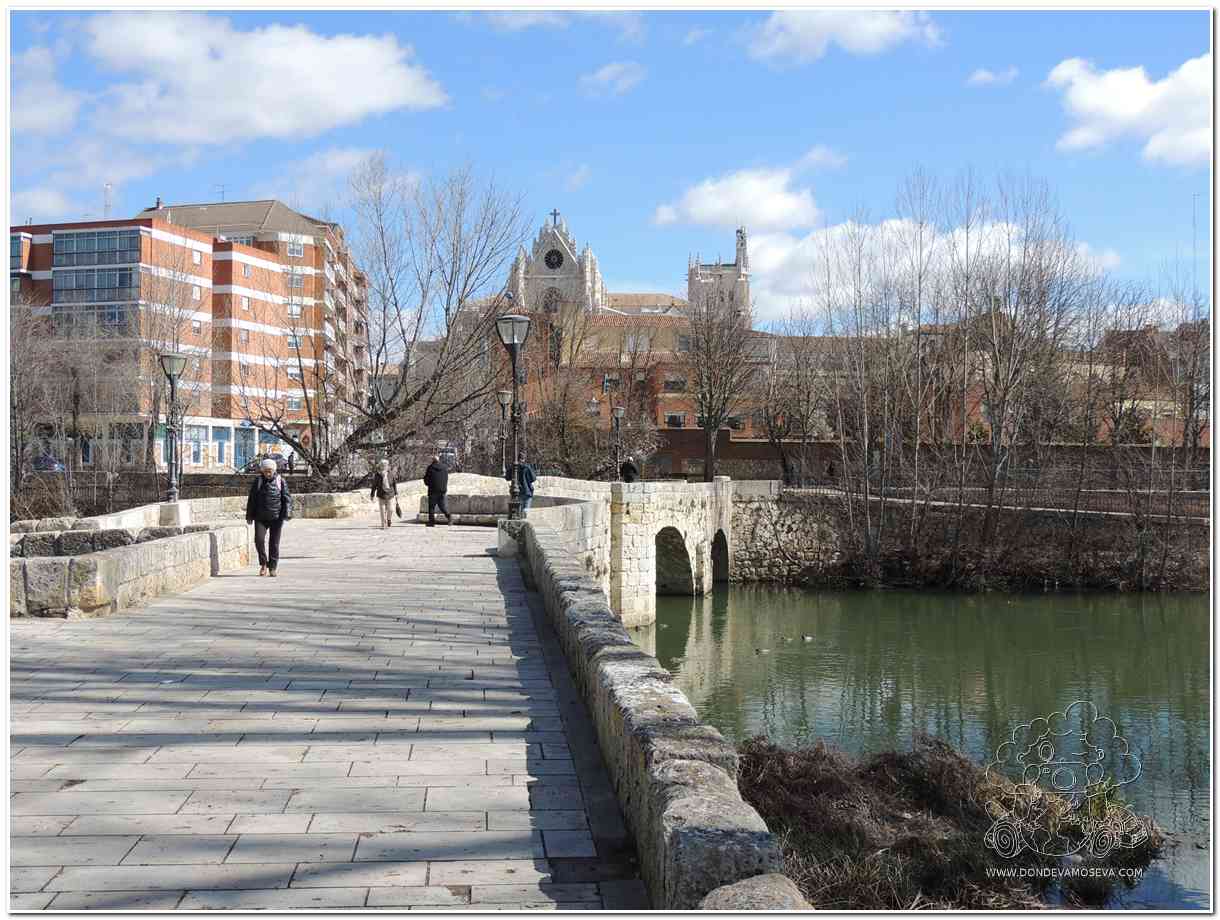 Paseo junto al río Carrión a su paso por la ciudad de Palencia